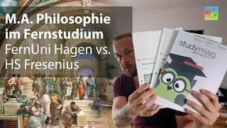 Master Philosophie im Fernstudium FernUni Hagen vs Hochschule Fresenius â€“ Philosophy amp Economics [upl. by Rodman]