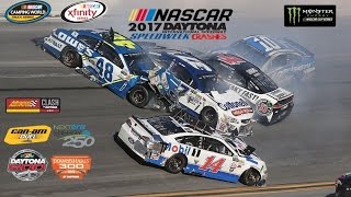 2017 NASCAR Daytona Speedweeks Crashes [upl. by Nylave]