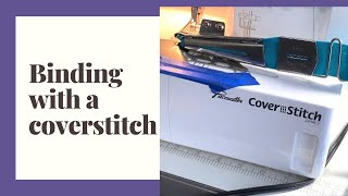 Binding with a coverstitch using a cheap attachment [upl. by Nareht]