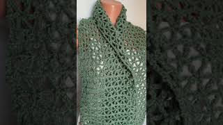 Beginner Level Easy Crochet Lacy Scarf Lace Scarf for Beginners [upl. by Asik]