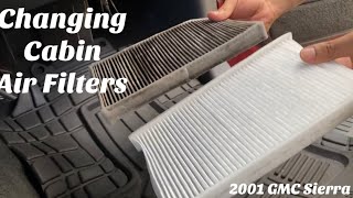 Changing Cabin Air Filters in 2001 GMC Sierra [upl. by Ivette269]