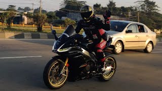 Aprilia RSV4 flyby equipped with spark exhaust bengaluru aprilia rsv4 [upl. by Vasili642]