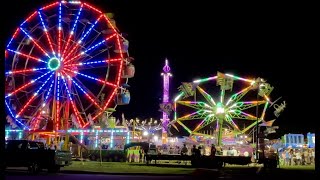 Carnival Sound Effects and Stock Video  Country Fair with Amusement Rides and Screaming Crowd [upl. by Hagar62]