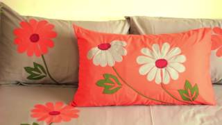 Applique Aplic Work Design Hand Made Bed Sheet and Pillow Covers [upl. by Narmis]