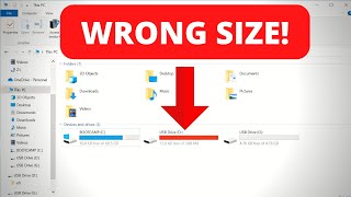 How to Fix Your USB Drive Showing Wrong Size on Windows with diskpart [upl. by Ailedua]