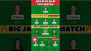 AUSW VS SAW T20 DREAM11 GL TEAMAUSW VS SAW DREAM11 PREDICTIONSAWVSAUSWdream11TEAMshorts [upl. by Sweyn]