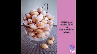 Sausainiai quot Riešutėliai quot su karameliniu įdaru [upl. by Nora]