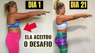 8 EXERCÍCIOS FÁCEIS PARA PERDER BARRIGA RÁPIDO INICIANTE Ela Aceitou o Desafio Veja no que Deu [upl. by Alioz34]