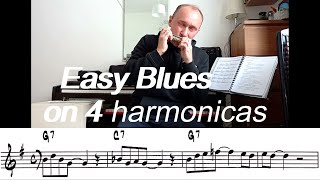 Easy Blues on harmonica Hohner vs Suzuki vs Seydel [upl. by Irma]