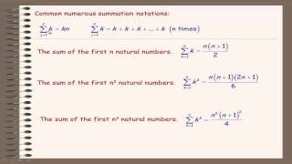 Summation Notation [upl. by Rodrick]