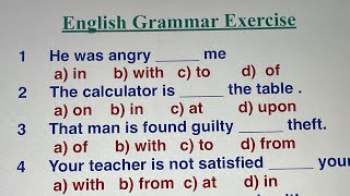 English Grammar Exercise  Prepositions [upl. by Woo476]