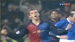 Luis Figo Two Assists in a minute Barcelona vs Real Oviedo 9900 [upl. by Asen572]