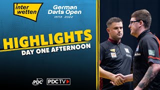 Day One Afternoon Highlights  2022 Interwetten German Darts Open [upl. by Llerraf]