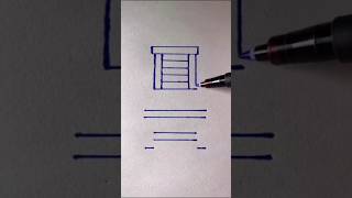 Very easy drawinghow to draw chair chair easy drawing shortsfeed shortsyoutubeshorts art [upl. by Anekahs]