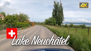 Driving around the Lac de Neuchâtel aka Lake NeuchâtelNeuenburgersee in Switzerland🇨🇭 [upl. by Calhoun517]