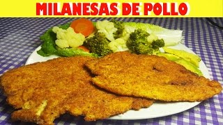 Como hacer Milanesas de Pollo  Chicken Milanesas [upl. by Fendig659]