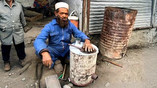 Wood Stove Making from Old Oil Drum  Firewood Stove Without Smoke [upl. by Consuela]