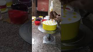 1kg pineapple cake homemade Bakery style 😱 food minivlog youtube cakedecorating shortvideo ❤️ [upl. by Iborian]