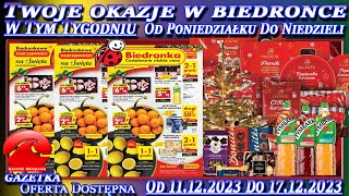 𝐁𝐈𝐄𝐃𝐑𝐎𝐍𝐊𝐀🐞Nowa Gazetka Promocyjna Od poniedziałku 11122023 W Tym Tygodniu Twoje Okazje w Biedronce [upl. by Araf628]