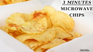 Crispy MICROWAVE Potato Chips  Just in 3 Minutes  Top Tasty Recipes [upl. by Ayot961]