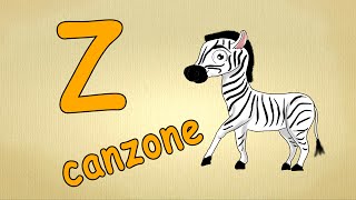 alfabeto italiano pronuncia  Z canzone  alfabeto canzone per bambini [upl. by Rodman]