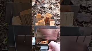 ONE TIGRIS BUSH BOX STOVE TEST 2023 bushcraft camping survival [upl. by Ariaz309]