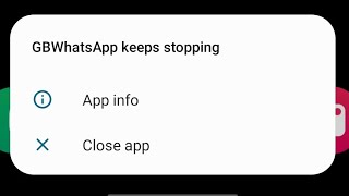 How To Fix gb whatsapp keeps stopping problem 2023  why does my gb whatsapp keeps stopping [upl. by Ogaitnas]