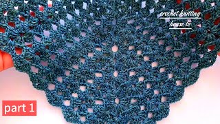 châle triangle facile au crochet élégant étape par étapecrochet châle pour débutants [upl. by Oemor]