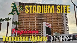 Tropicana Las Vegas Demolition 07 15 2024 [upl. by Ugo]