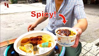 Unseen Chinese Street Food in Chongqing  Spiciest Noodles and the Best BBQ Skewers [upl. by Inalaeham]