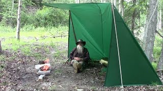 Awesome Easy Shelter Using Standard Square Tarp [upl. by Mcripley]