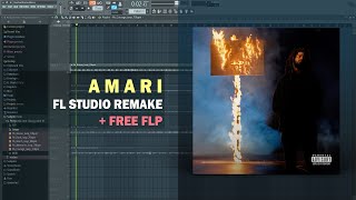 J Cole  a m a r i FL Studio Remake  Free FLP [upl. by Barling637]