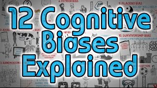 12 Cognitive Biases Explained  How to Think Better and More Logically Removing Bias [upl. by Yreffoeg]