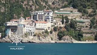 Athos Sea Cruises  Ouranoupolis to Mount Athos cruise [upl. by Nomelif]