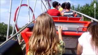 Carowinds Goldrusher on Ride Back Row POV  July 13 2014 [upl. by Eldnek539]