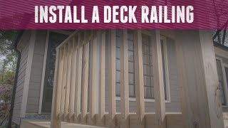 How to Install a Deck Railing  DIY Network [upl. by Shaughn]