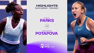 Alycia Parks vs Anastasia Potapova  2023 San Diego Round 1  WTA Match Highlights [upl. by Eardna]