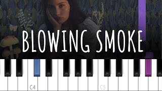 Blowing Smoke  Gracie Abrams piano tutorial [upl. by Llerrut]