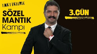 Taktiklerle Sözel Mantık Kampı  3GÜN  RÜŞTÜ HOCA [upl. by Malas]