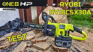 Pilarka Łańcuchowa Ryobi HP RY18CSX30A  TEST  Piła 18V ONE Bezszczotkowa [upl. by Ariajay513]