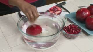 Food Preparation How to Cut Open amp Remove Pomegranate Seeds  Home Made Simple [upl. by Anilok78]