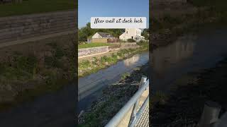 New wall at dock lock Stroudwater navigation [upl. by Acirehs]