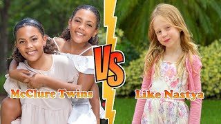 McClure Twins VS Like Nastya Transformation 👑 New Stars From Baby To 2024 [upl. by Adaurd]