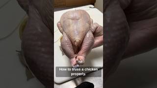 How to Truss a Chicken Properly trussachicken butchertwine chicken [upl. by Aicemat]