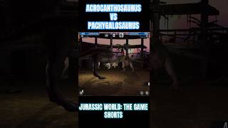 Acrocanthosaurus vs Pachygalosaurus  Jurassic World The Game Shorts [upl. by Nohtiek]