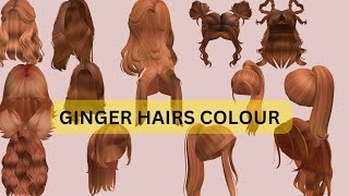 12 GINGER ORANGE HAIR CODES FOR BLOXBURG ontrending bloxburgcodes robloxGamer brookhaven [upl. by Vokaay571]