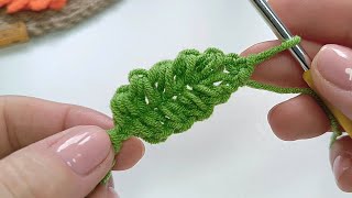 🌿 Its Fantastic Watch How To Crochet This Unusual Crochet Pattern Crochet Leaf [upl. by Rheims]