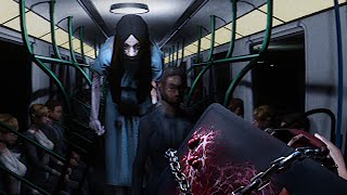 Horror Game Where A Woman Never Stops Following You it follows  CROWDED FOLLOWED All 3 Endings [upl. by Alcina827]