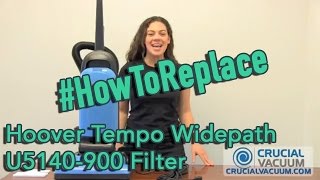 Hoover Tempo Widepath U5140900 Filter Change Part  38765019  38766008 [upl. by Casey]