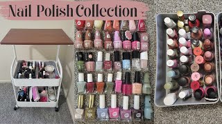 DRUGSTORE NAILPOLISH ORGANIZATION COLLECTION  DECLUTTER [upl. by Lisk]